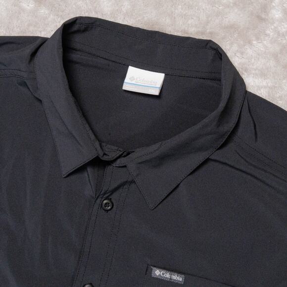 Columbia Dark Gray Causal Button Down Short Sleeve Shirt Mens Size XXL - Picture 2 of 15